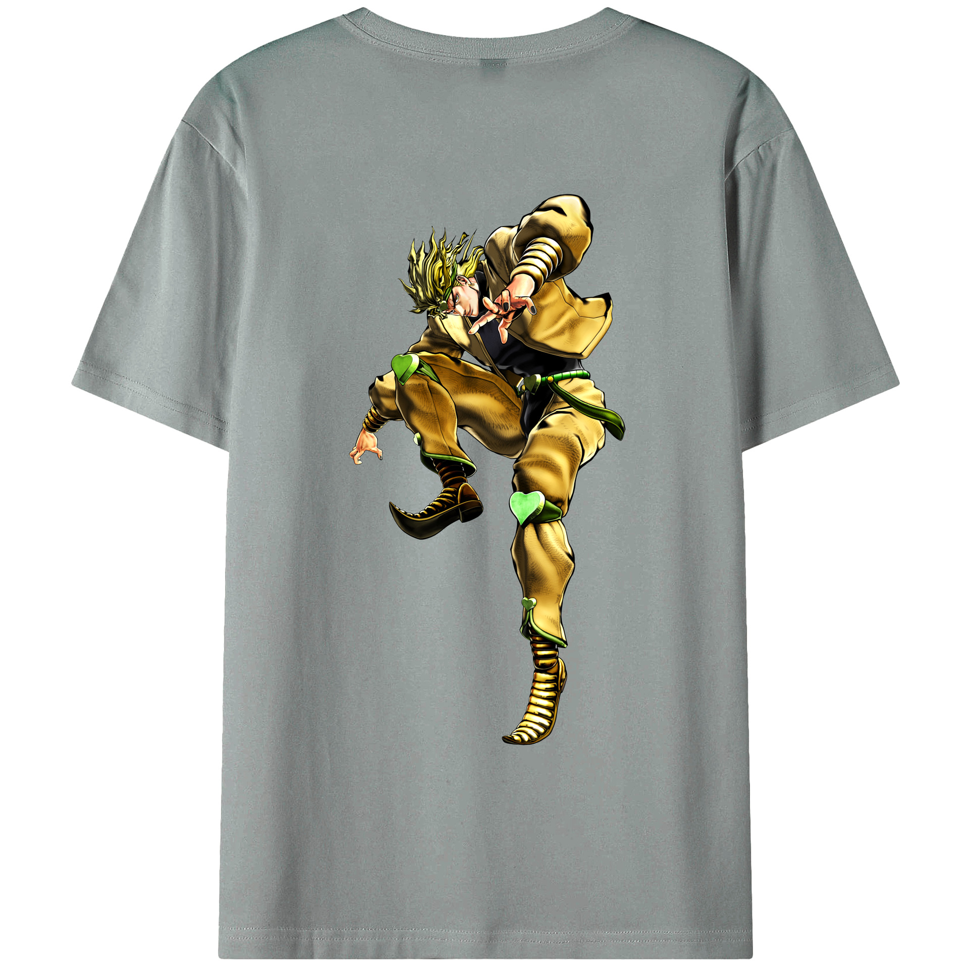 （画像用） ジョジョの奇妙な冒険 ディオ?ブランドー JoJo's Bizarre Adventure Dio Brando 綿100％ メンズ半袖Tシャツ（バックプリント） 通気性